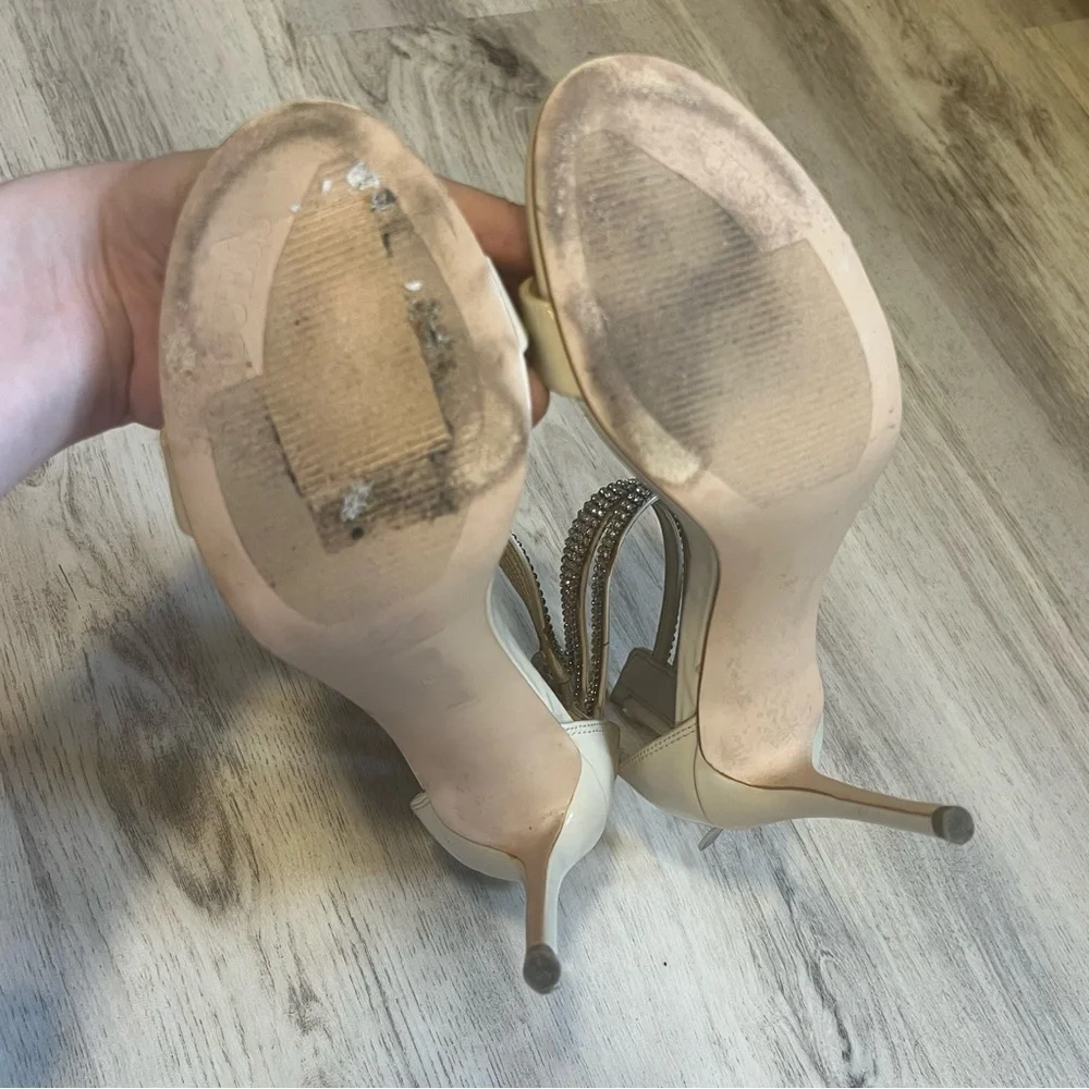 GUESS strappy rhinestone sandals